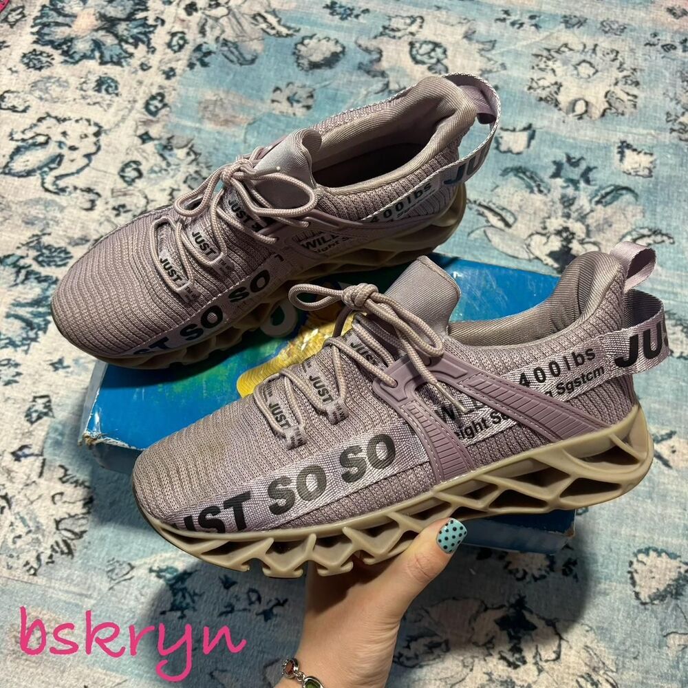 Just So So Women's Purple and Grey Trainers